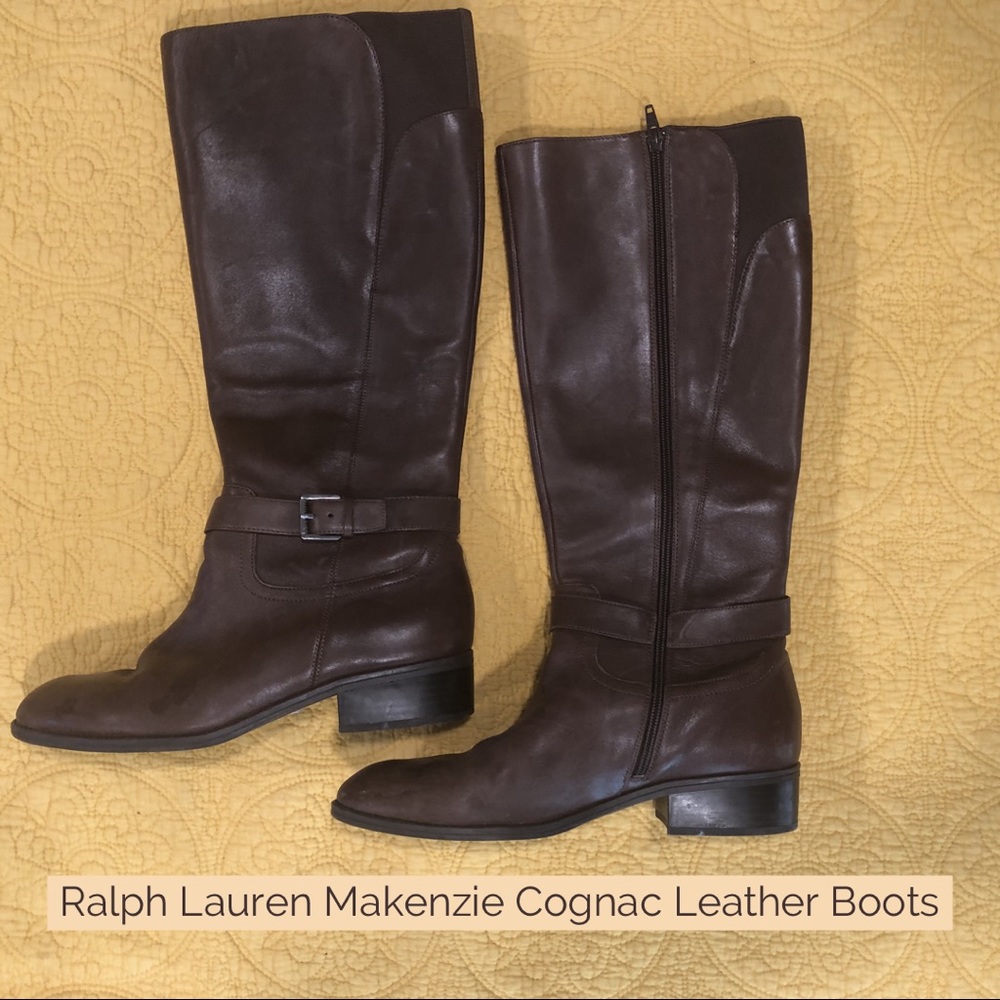Ralph Lauren Makenzie Leather Boots size 10B